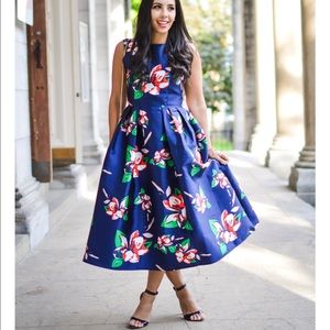 Blue Chicwish Garden Party Dress